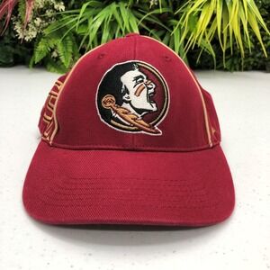 Florida State Seminoles Hat Cap Strap Back Mens Red NCAA Football College Logo